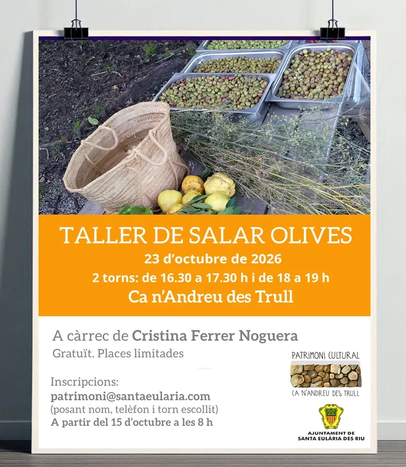 Taller de salar olives a Sant Carles (Santa Eulària) 2026, Eivissa