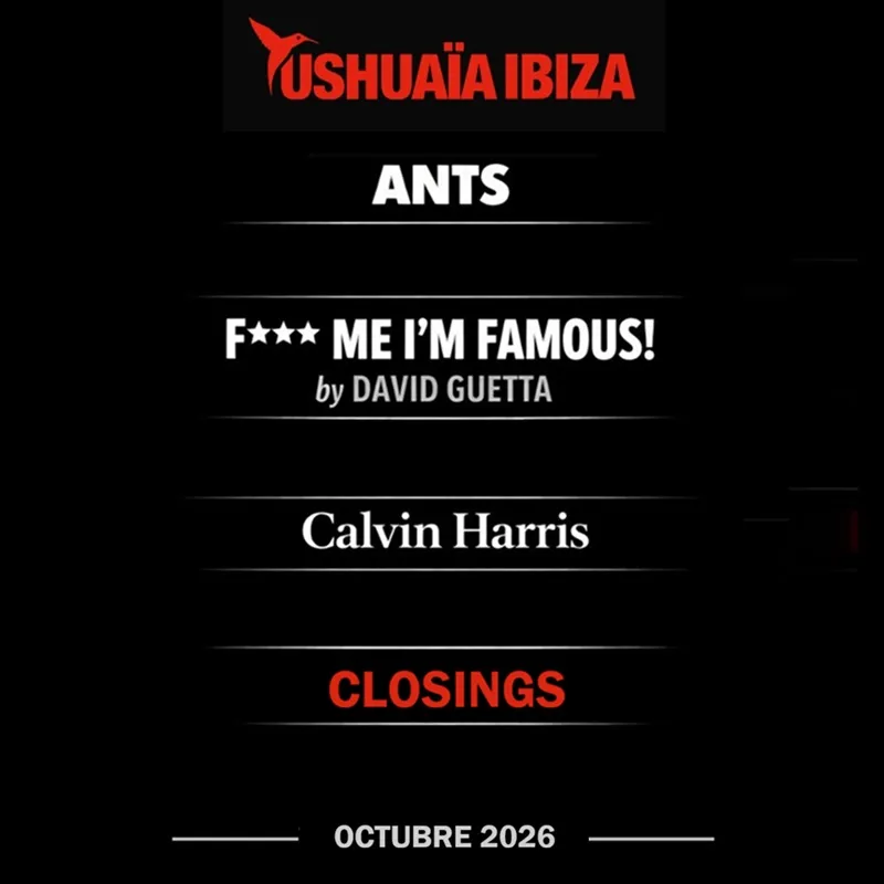 Fiestas Ushuaïa Ibiza OCTUBRE 2026 (I)