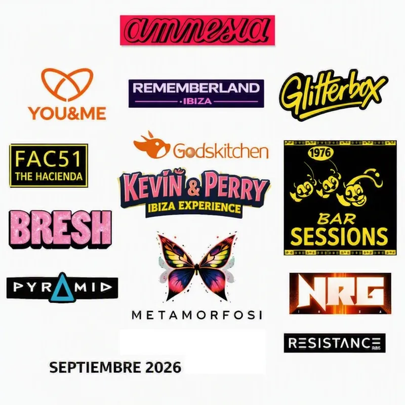 Amnesia Ibiza, SEPTIEMBRE 2026: Calendario de Fiestas