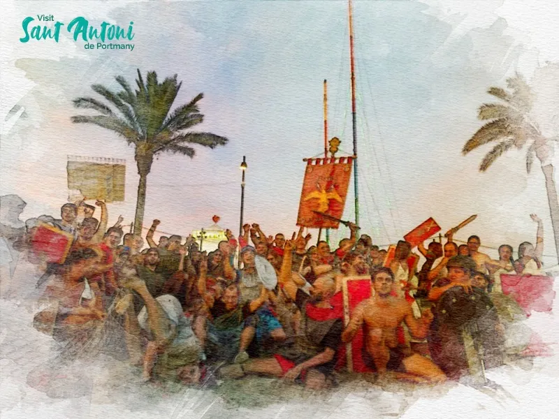 Imagen de la Fiesta de Cartagineses y Romanos en Sant Antoni, Ibiza