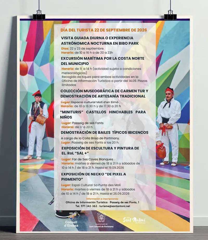 Dia del Turista 2026 a Sant Antoni de Portmany, Eivissa: Programa