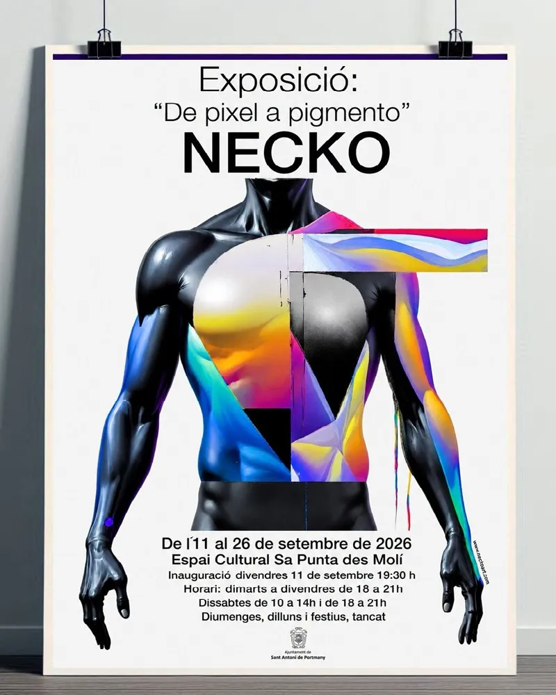 Exposició de Necko a Sant Antoni 2026: De Pixel a Pigment. Eivissa