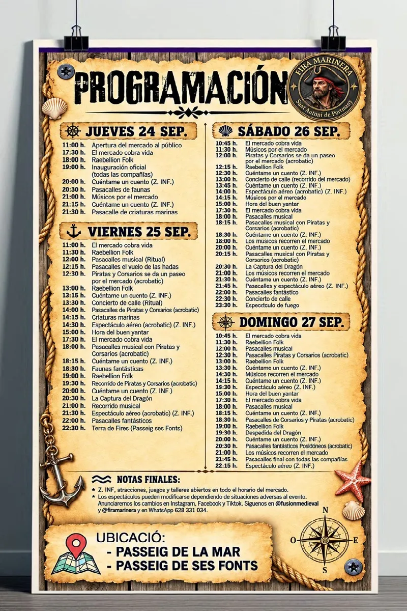 Feria Marinera Sant Antoni 2026, XV Edició — Eivissa: PROGRAMA