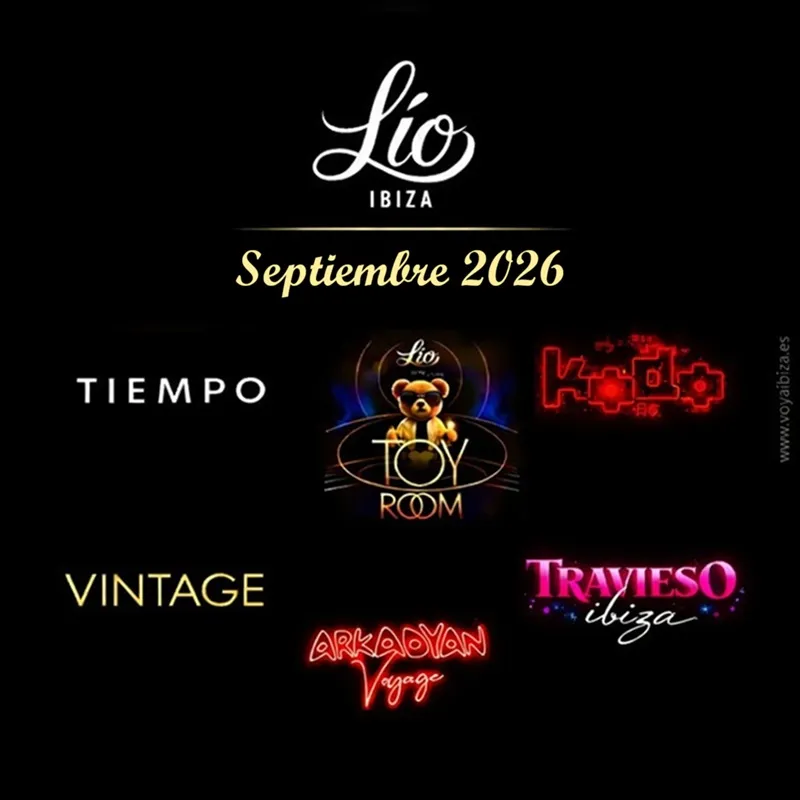 Fiestas en Lío Ibiza SEPTIEMBRE 2026 (Eivissa)
