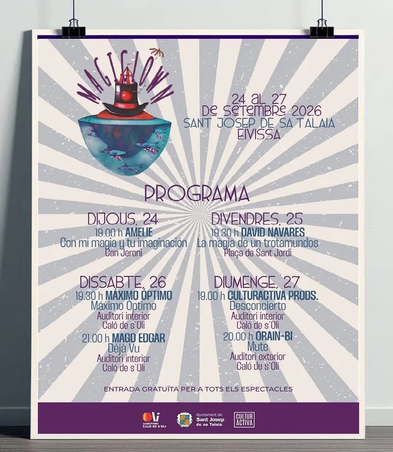 Magiclown 2026. Festival de Magia a Sant Josep, Eivissa: Programa