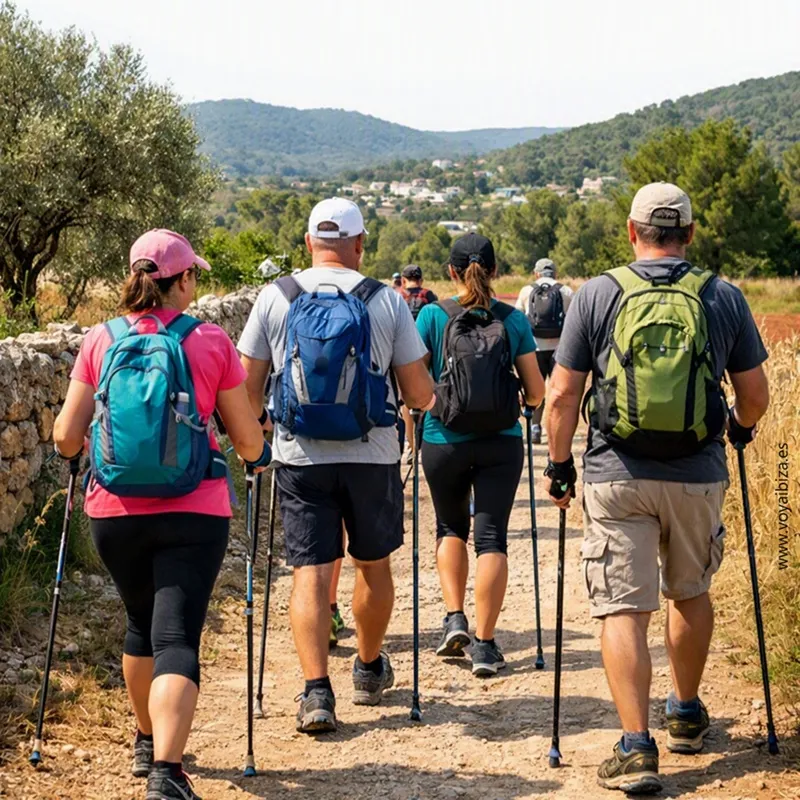 Marcha Nórdica por el campo de Ibiza