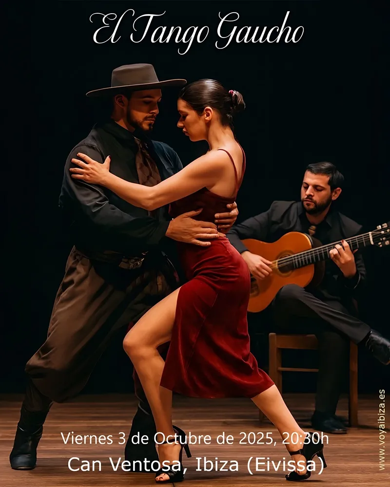 El tango gaucho en Espacio Cultural Can Ventosa. Viernes 3 Octubre 2025, Ibiza (Eivissa)