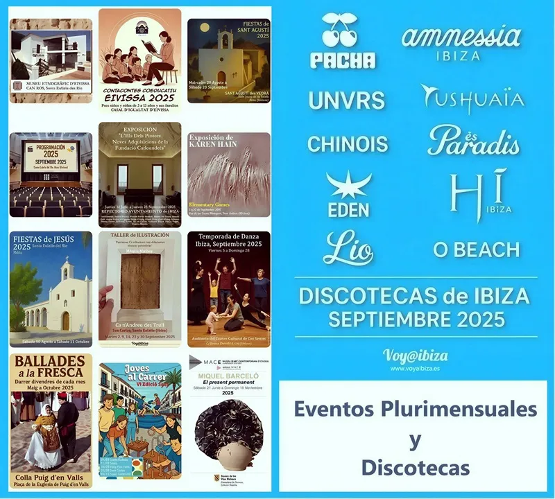 Agenda de Ibiza: Eventos Plurimensuales y Discotecas