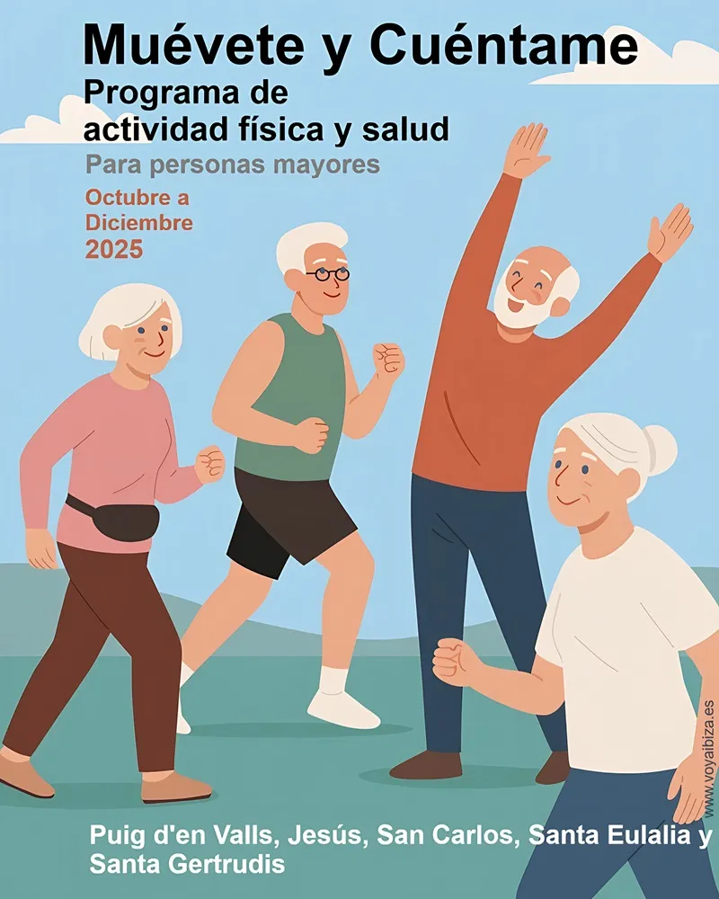 Muévete y cuéntame 2025: Programa de Actividad Física y Salud para Personas Mayores. Santa Eulalia, Ibiza (Eivissa)