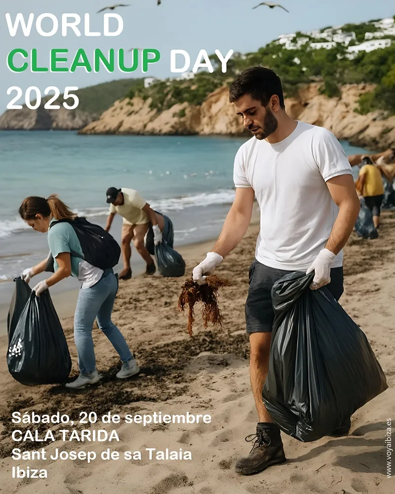World Cleanup Day 2025 en Cala Tarida, Sant Josep, Ibiza (Eivissa)