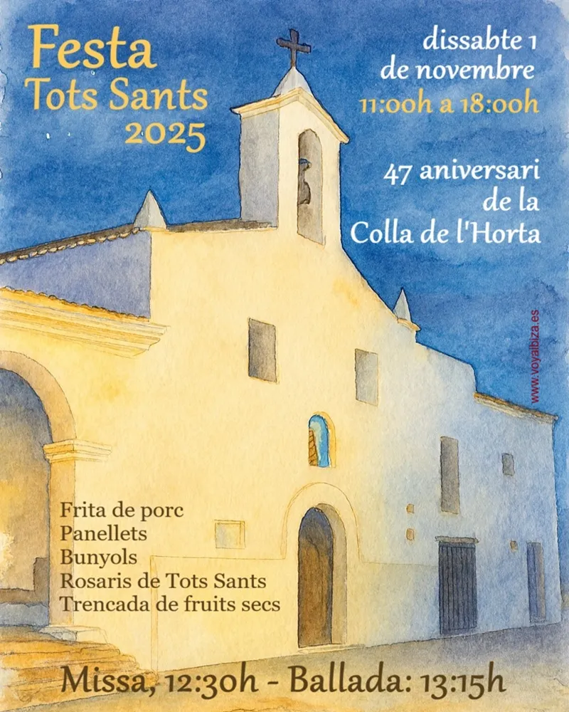 Todos los Santos 2025 en Jesús (Tots Sants), Santa Eulalia del Río, Ibiza (Eivissa)