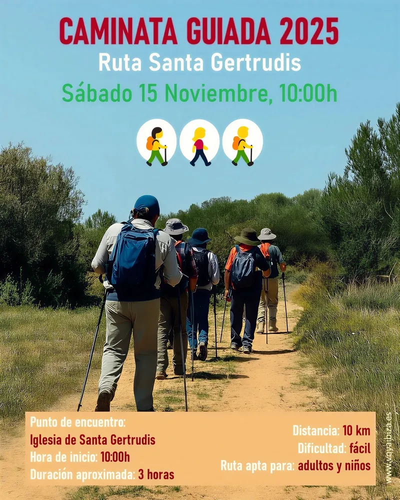 Caminata guiada 2025: Ruta Santa Gertrudis (Santa Eulalia del Río), Ibiza (Eivissa)