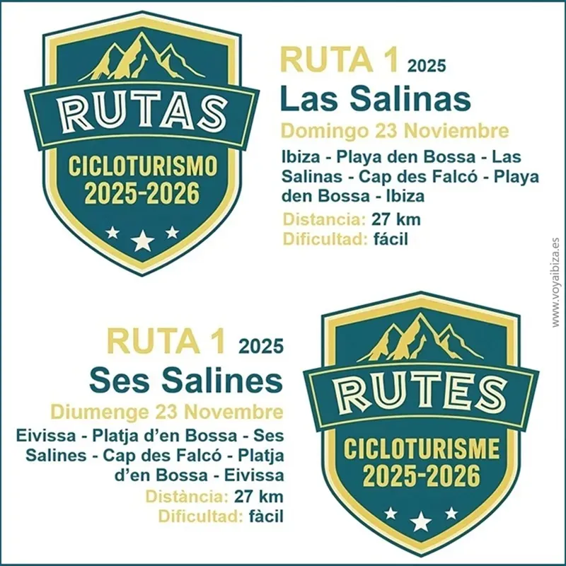 Rutas de Cicloturismo Ibiza 2025-2026: Las Salinas (Ses Salines)
