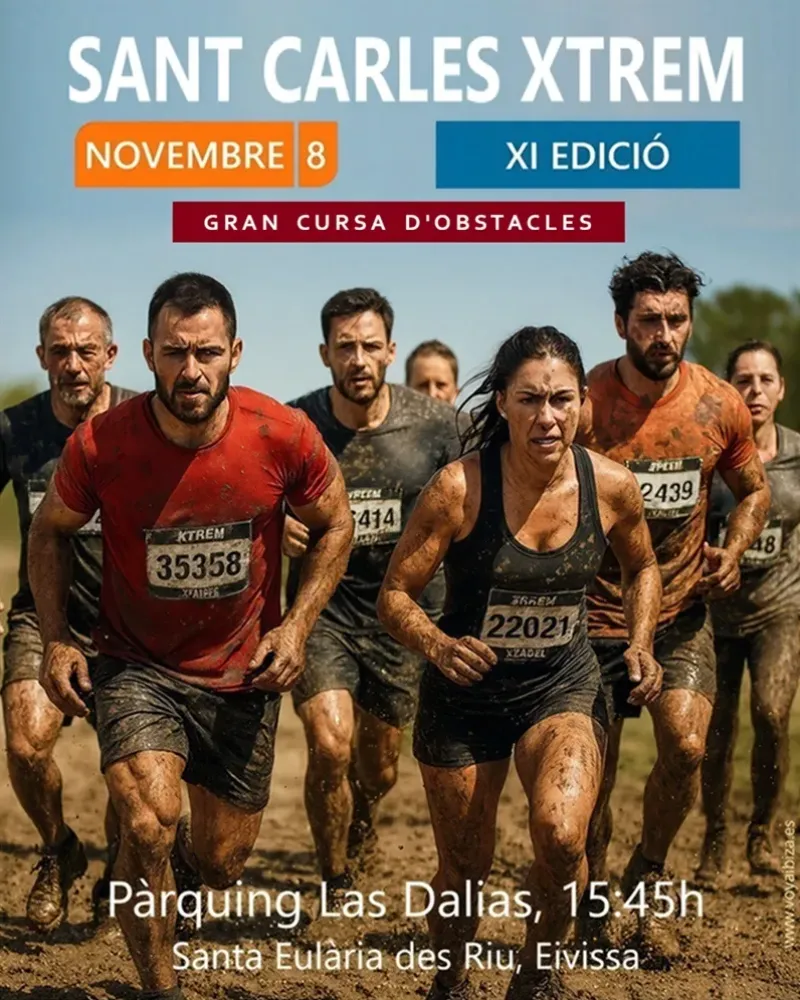 Sant Carles Xtrem 2025, Santa Eulalia del Río. XI Edición. Ibiza (Eivissa): Carrera de obstáculos en San Carlos de Peralta