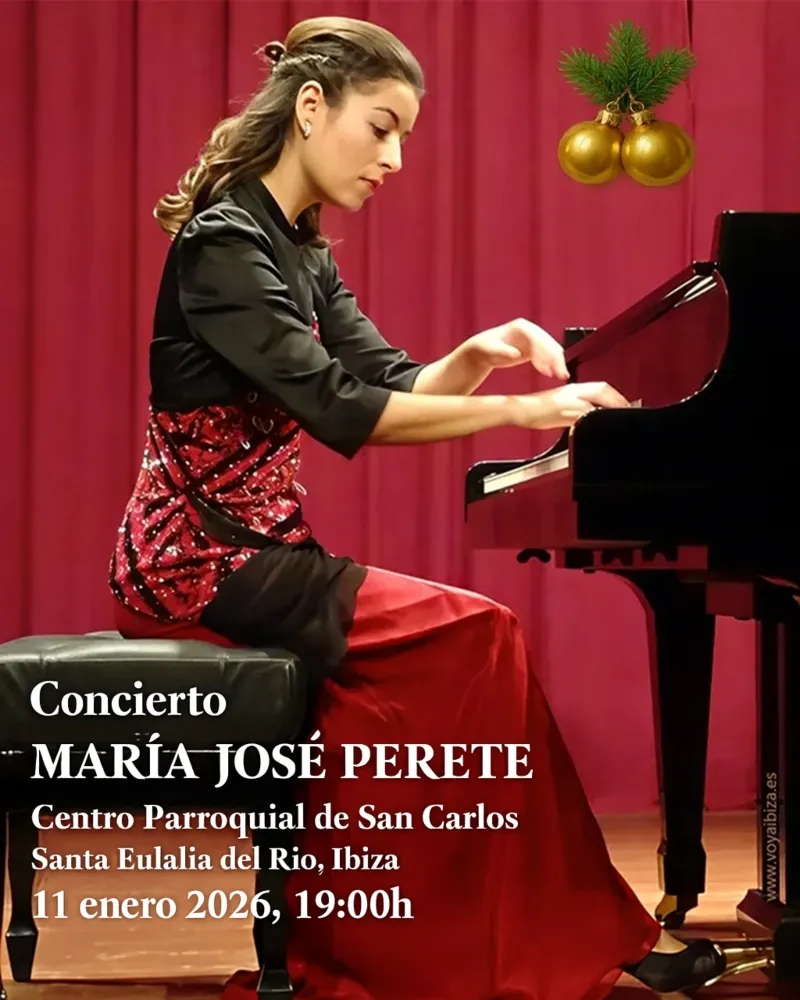 Concierto de MARÍA JOSÉ PERETE en el Centro Parroquial de San Carlos (Santa Eulalia del Río), Ibiza 2026 (Eivissa)