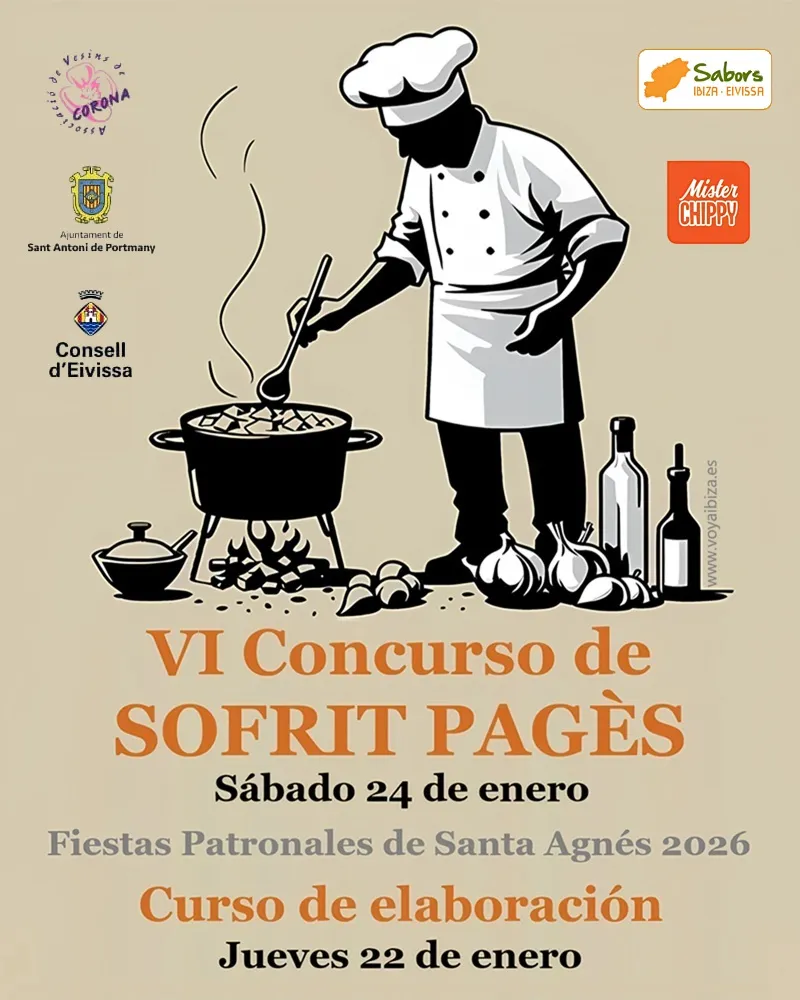 VI Concurso de Sofrit Pagès y Curso de elaboración, Santa Inés de Corona (San Antonio) 2026, Ibiza - VI Concurs de Sofrit Pagès i Curs d'elaboració, Santa Agnès de Corona (Sant Antoni) 2026, Eivissa