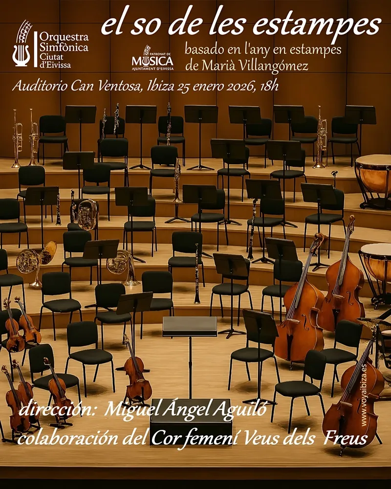 Concierto El so de les estampes en Can Ventosa, Ibiza 2026: Orquesta Sinfónica Ciutat d'Eivissa