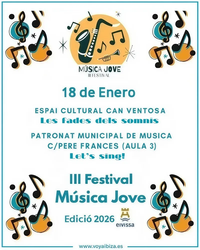 III Festival Música Jove 2026 en Ibiza (Eivissa), diomingo 18 de enero