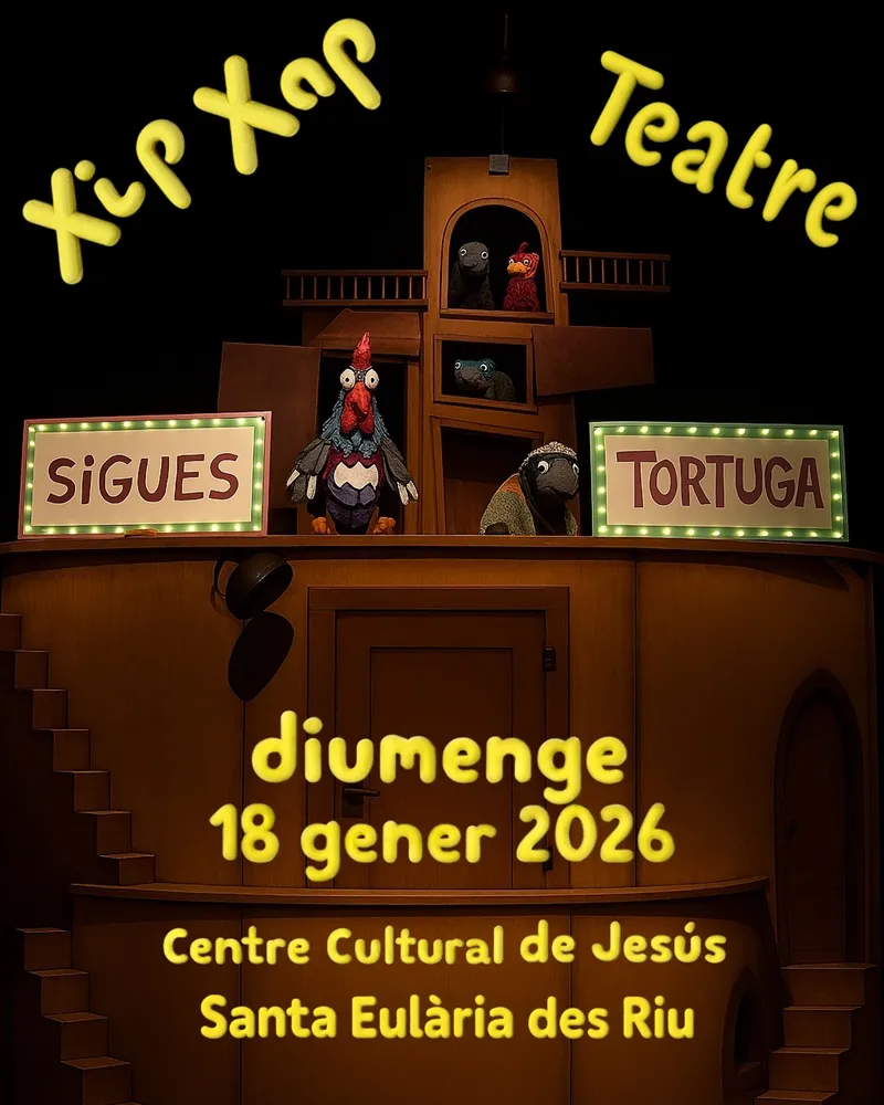 Teatre de títeres 'Sigues tortuga', Jesús, Santa Eulària des Riu (Santa Eulalia del Río), Eivissa (Ibiza) - Xip Xap - base Foto de Ismael Boldú