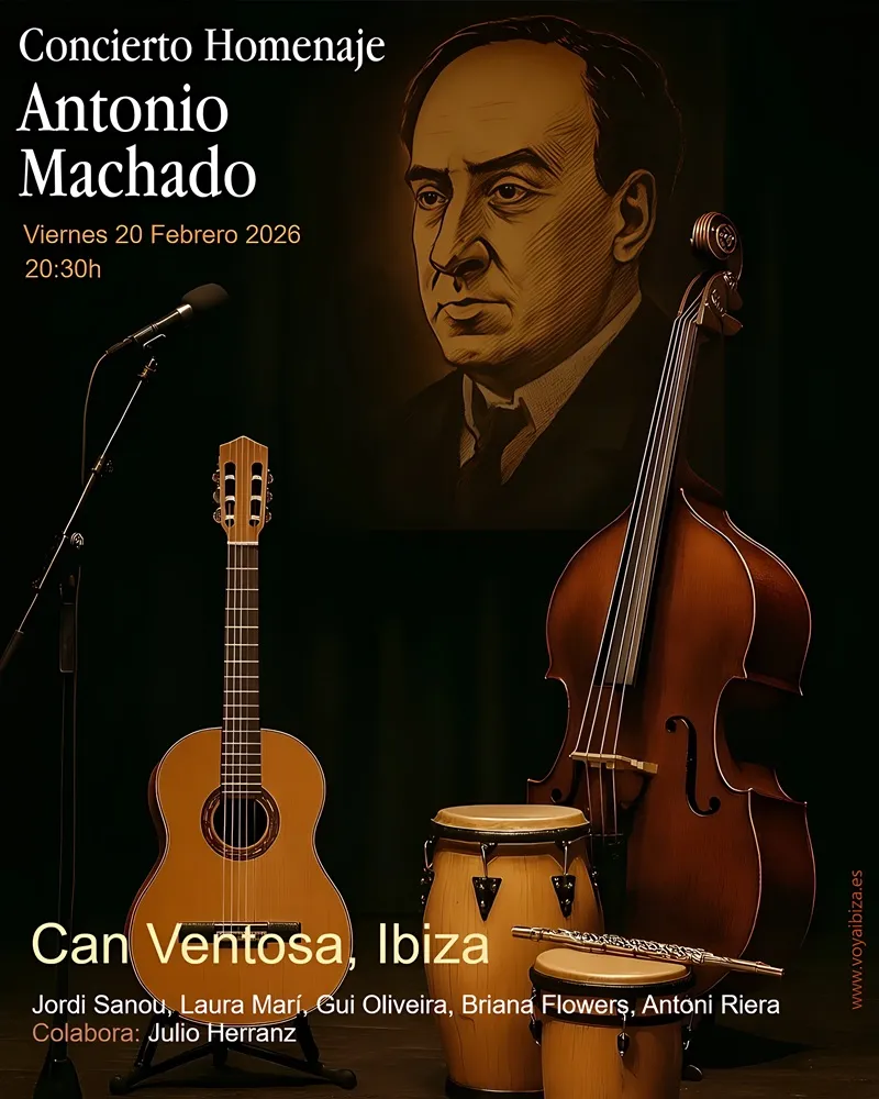 Concierto Homenaje a Antonio Machado en Can Ventosa, Ibiza 2026 (Eivissa)