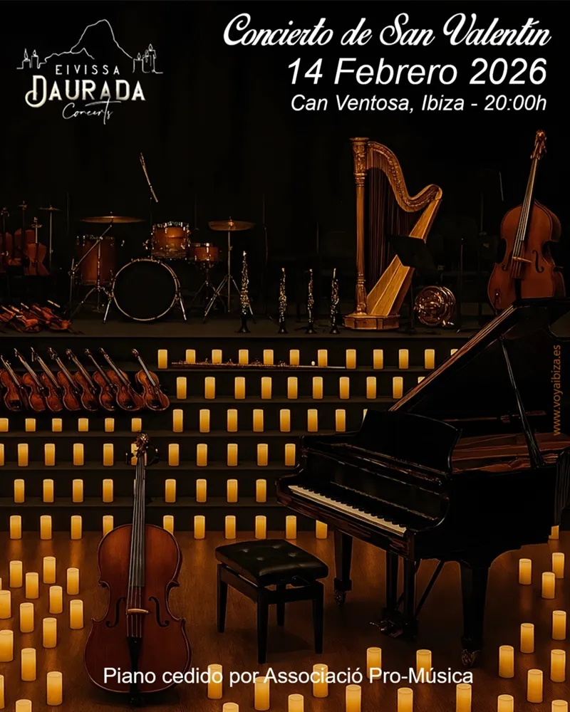 Concierto de San Valentín de Eivissa Daurada en Can Ventosa, Ibiza 2026 - Concierto a la luz de las velas
