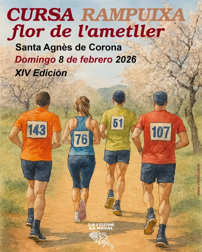 Cursa Rampuixa Flor de l’Ametller 2026 en Santa Agnès de Corona (Sant Antoni), Ibiza (Eivissa): XIV Edición