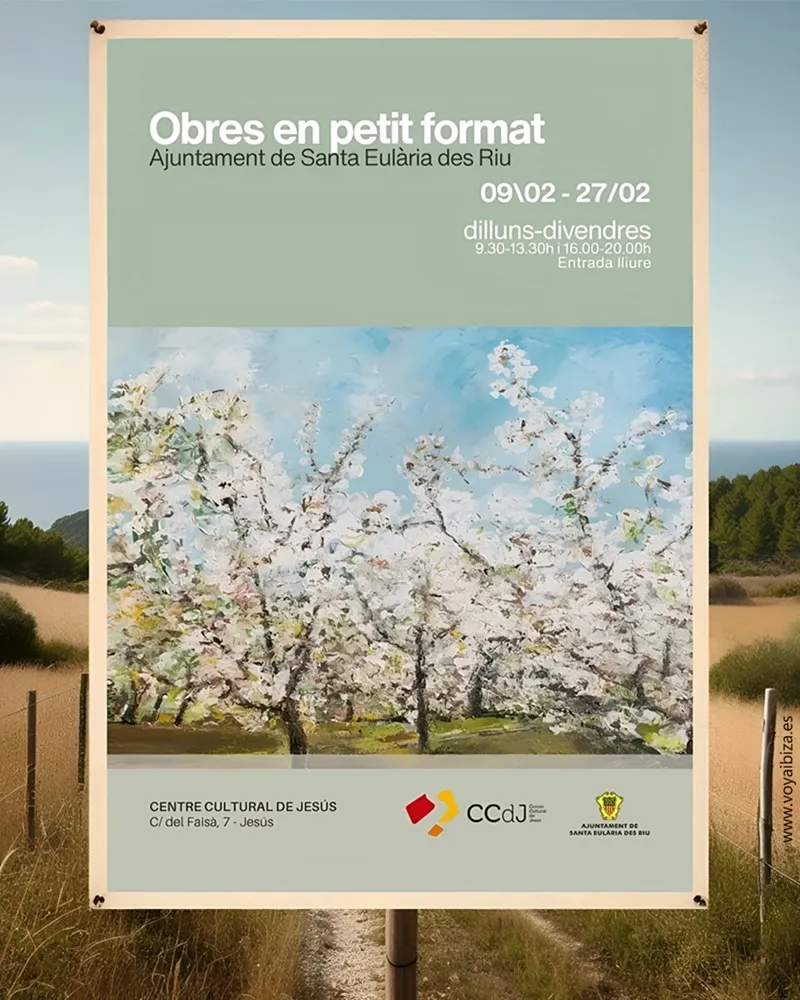Exposición de obras de pequeño formato de la colección municipal del Ayuntamiento de Santa Eulària en Jesús, Ibiza 2026 (Eivissa)