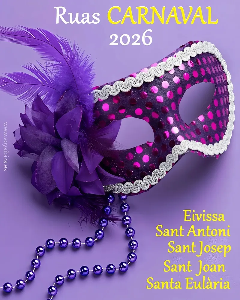 Ruas y desfiles Carnaval 2026 en Ibiza: Eivissa, Sant Antoni, Sata Eulària, Sant Josep, Sant Joan