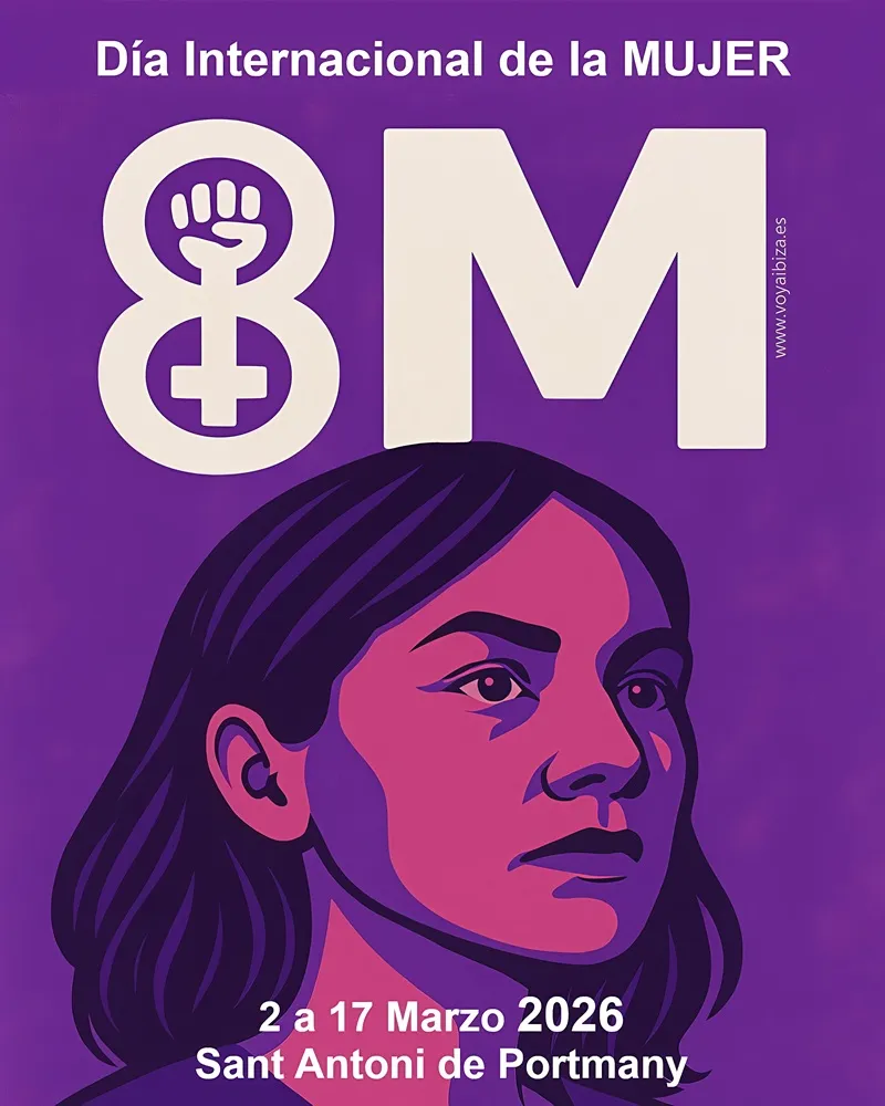 8M 2026, Día Internacional de la Mujer. San Antonio (Sant Antoni de Portmany), Ibiza (Eivissa)