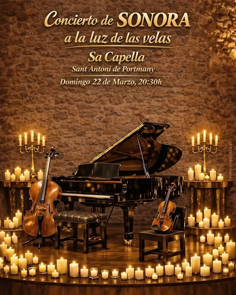 Concierto de Sonora a la Luz de las Velas en Sa Capella, Sant Antoni de Portmany 2026, Ibiza