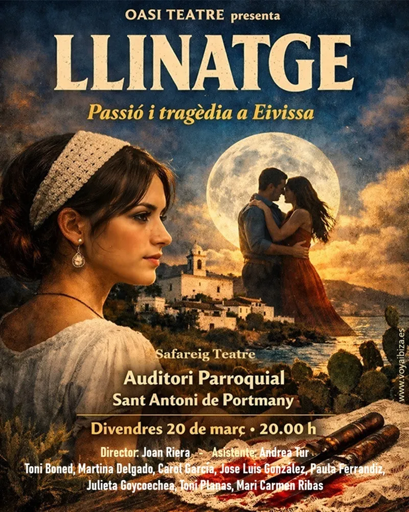 Llinatge: Teatro amateur de Safareig Teatre en Auditori Parroquial de San Antonio, Ibiza 2026