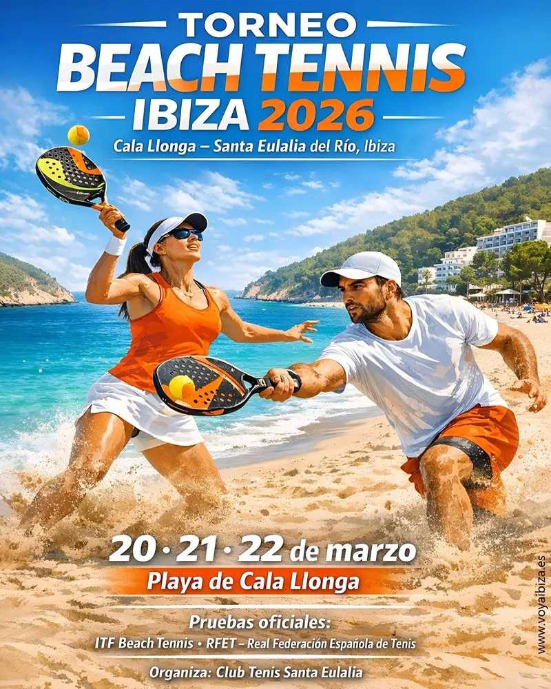 Torneo Beach Tennis Ibiza 2026, playa de Cala Llonga, Santa Eulalia del Río (Santa Eulària des Riu, Eivissa)