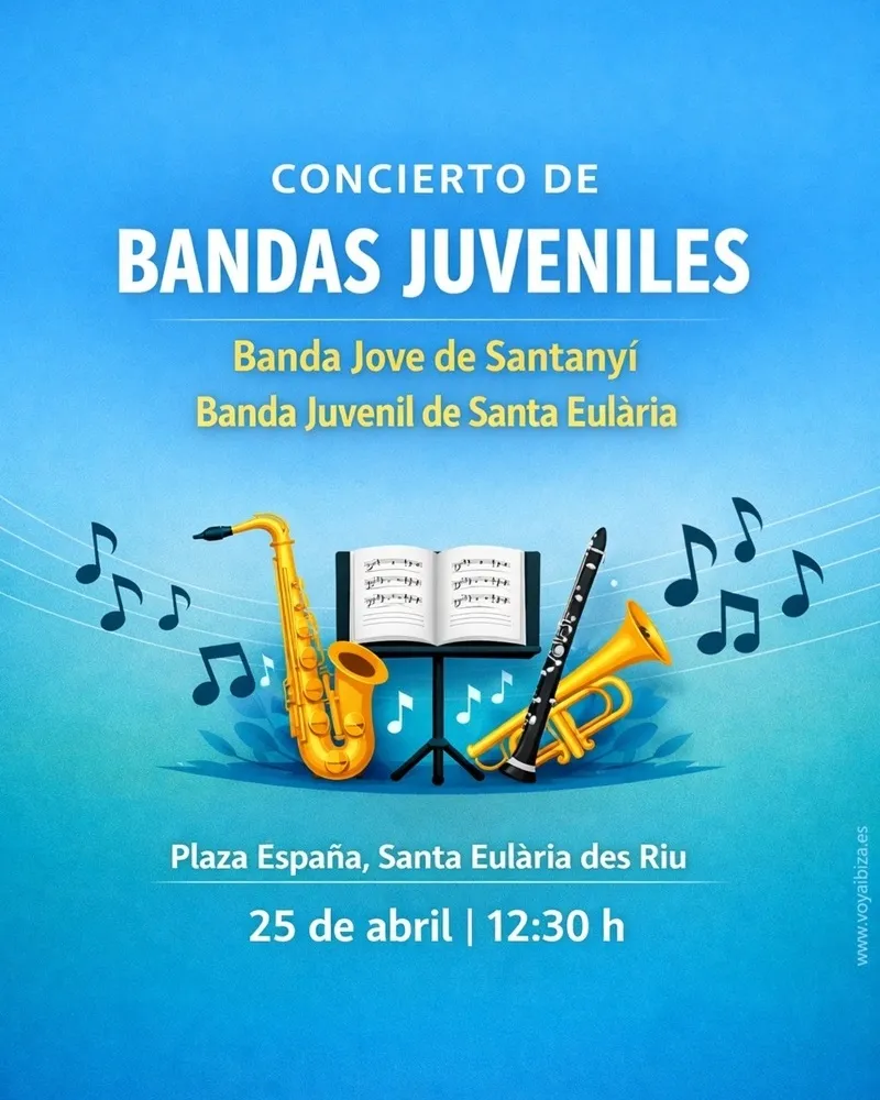Concierto de bandas juveniles en Santa Eulalia del Río Abril 2026, Ibiza (Eivissa)