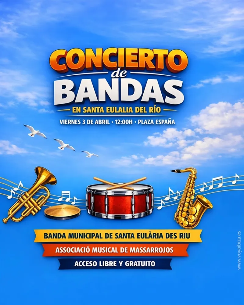 Concierto de bandas en Santa Eulalia Abril 2026 - Semana Santa - Ibiza (Eivissa)