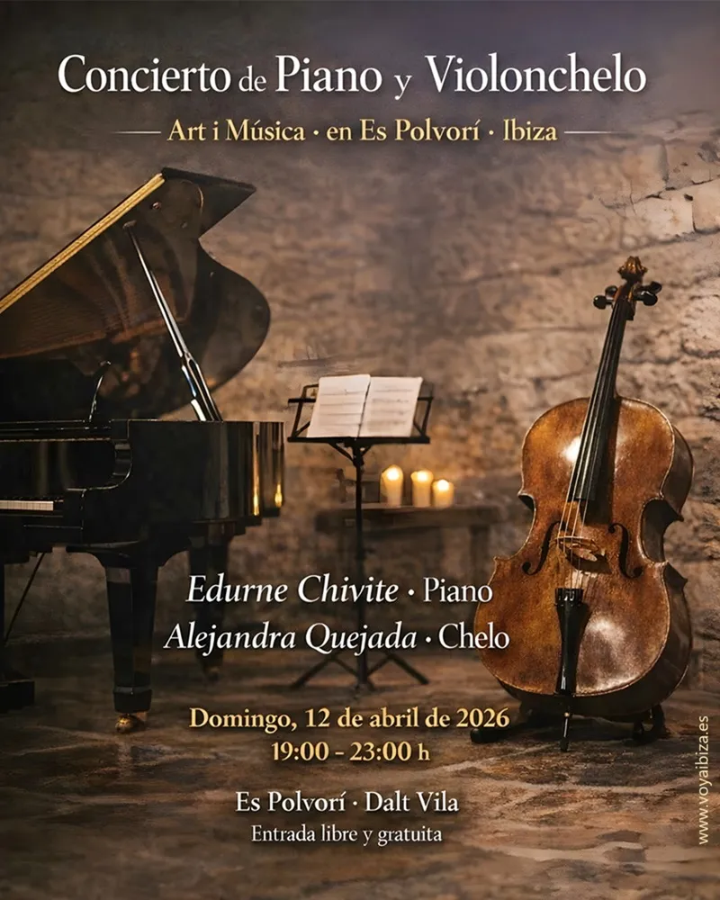 Concierto de piano y violoncelo en Es Polvorí (Dalt Vila, Ibiza) · Ciclo 'Art i Música'