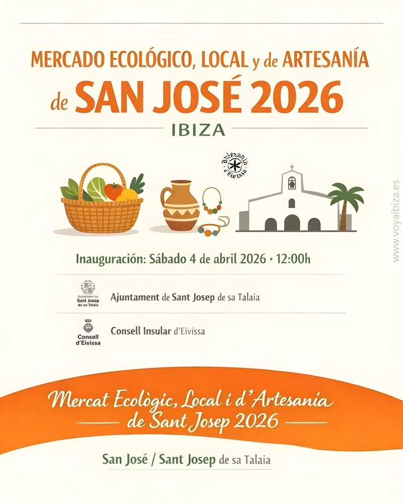 Mercado Ecológico, Local y de Artesanía 2026 en San José (Sant Josep de sa Talaia), Ibiza. 10ª Edición