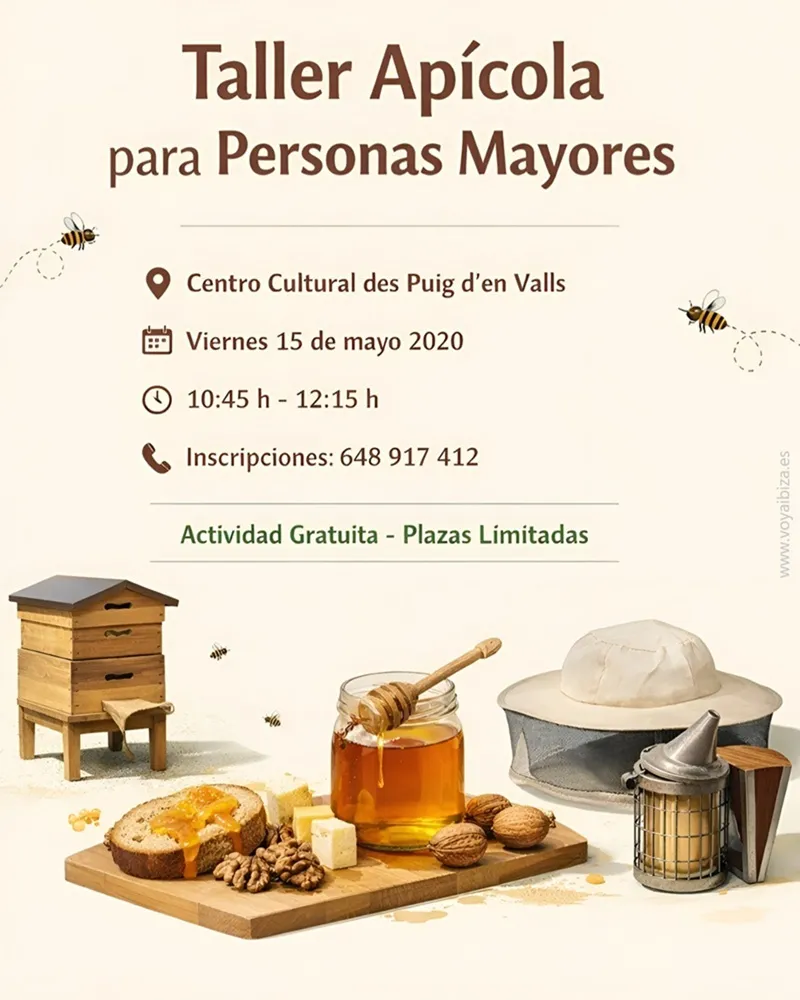 Taller apícola para personas mayores en Puig d'en Valls (Santa Eulalia), Ibiza 2026