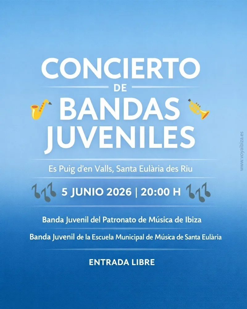 Concierto de Bandas Juveniles 2026 en Puig den Valls (Santa Eulària), Ibiza