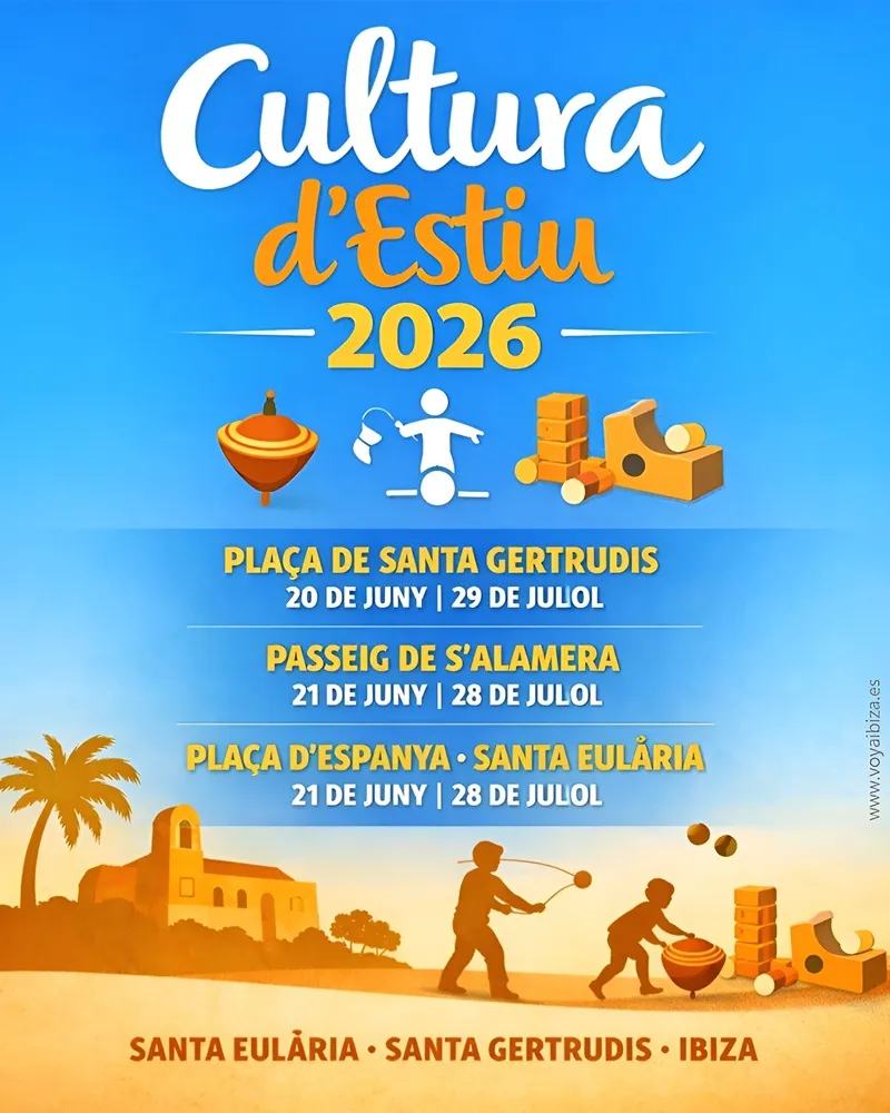 Cultura d’Estiu 2026 en Santa Eulalia y Santa Gertrudis, Ibiza