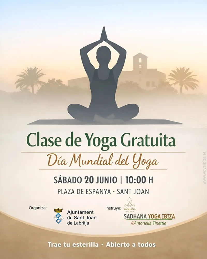 Día Mundial del Yoga 2026 en Sant Joan de Labritja (Sadhana Yoga Ibiza)