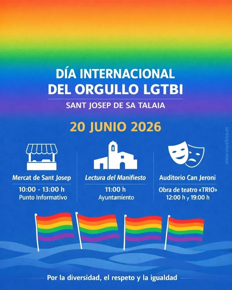 Día Internacional del Orgullo LGTBI 2026 en San José, Ibiza