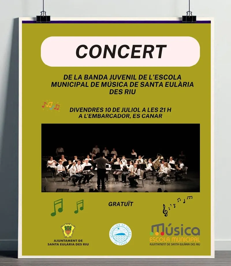 Concierto Banda Juvenil e La Escuela Municipal de Música de Santa Eulària, Es Canar 2026, Ibiza
