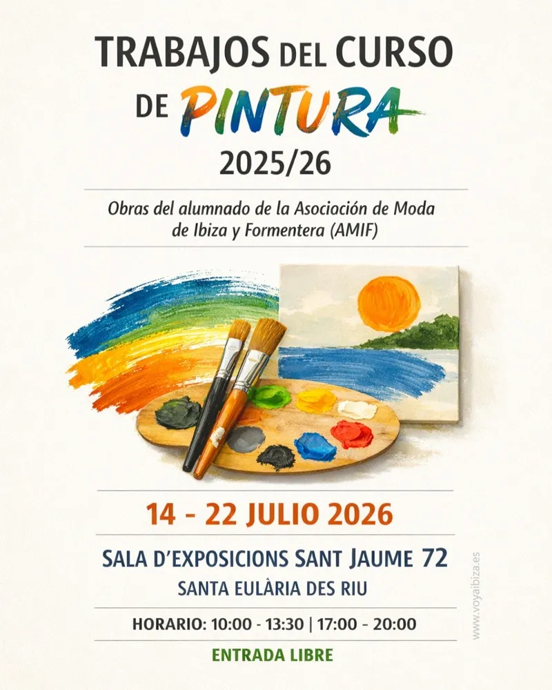 Exposición de Trabajos de Pintura del Curso 2025/26 de Alumnos de Amif, Santa Eulària, Ibiza