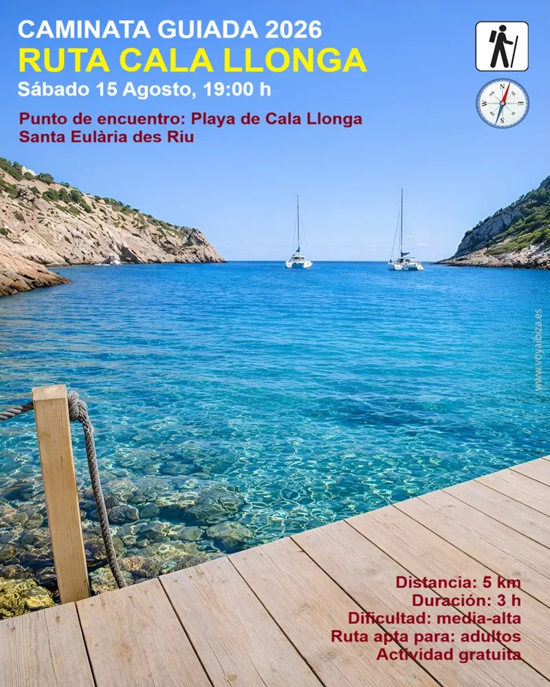 Caminata guiada 2026: Ruta Cala Llonga, Santa Eulalia del Río, Ibiza