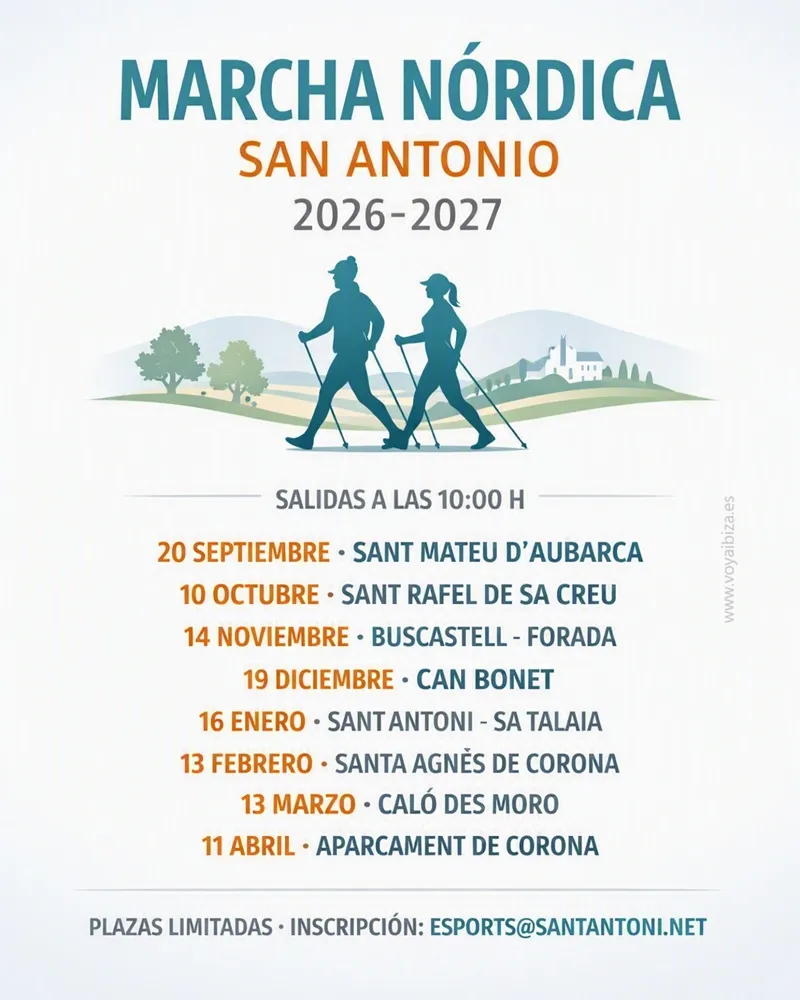 Marcha Nórdica San Antonio 2026-2027, Ibiza