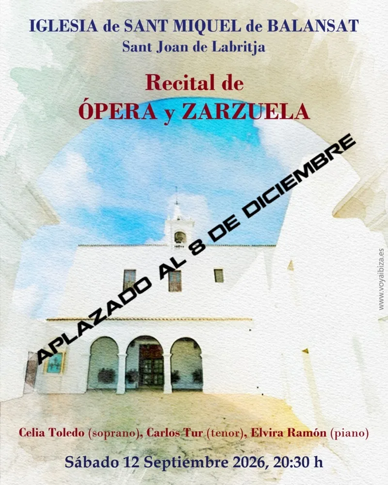 Recital de Ópera y zarzuela en San Miguel (San Juan) 2026, Ibiza