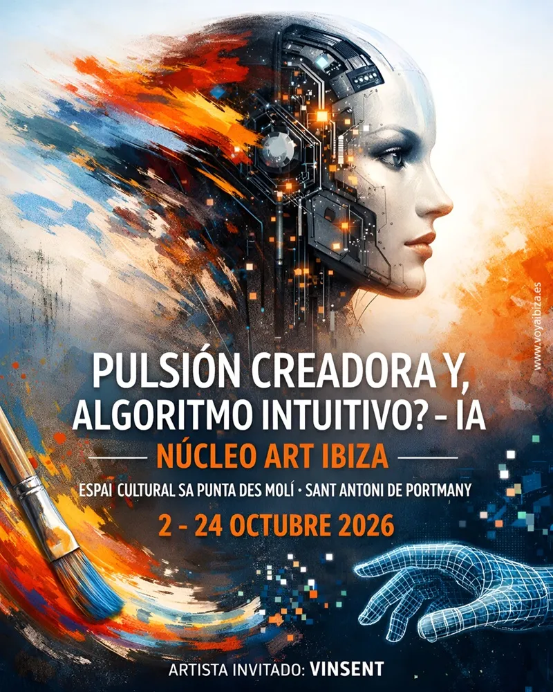 Exposición de Núcleo Art Ibiza 2026: Pulsión Creadora y, Algoritmo Intuitivo? - IA - San Antonio