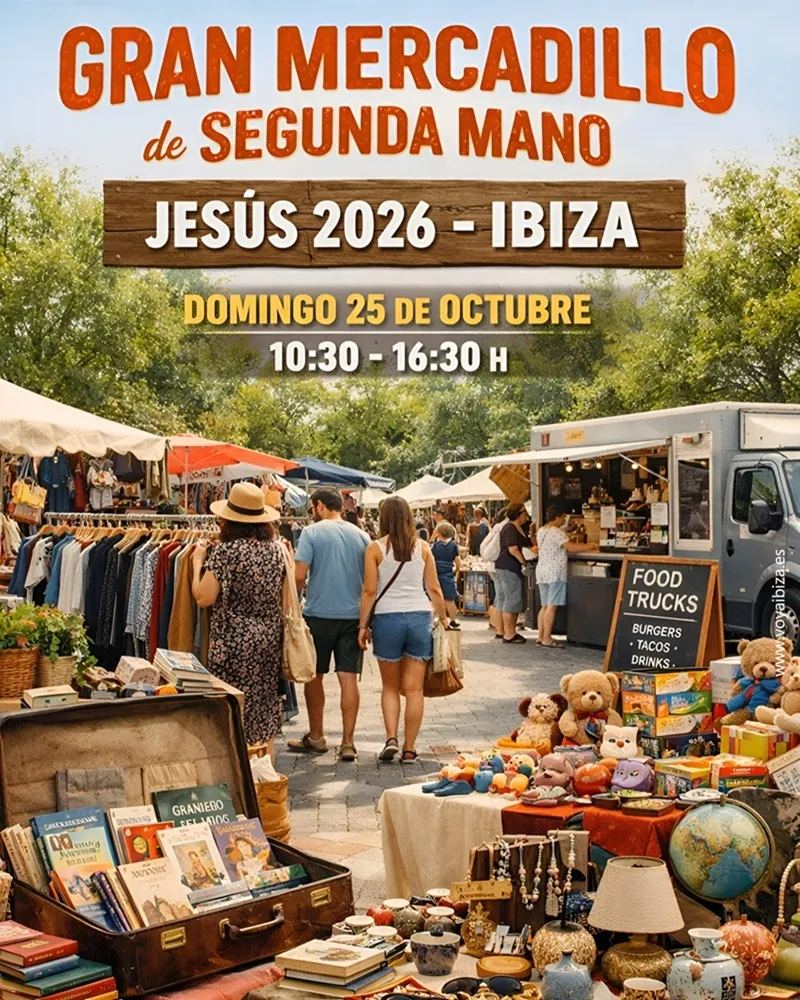 Gran mercadillo de segunda mano 2026 en Jesús (Santa Eulalia), Ibiza