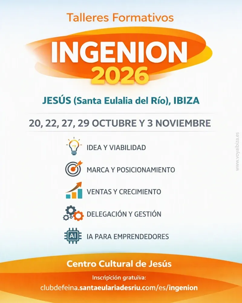 Talleres formativos Ingenion 2026 en Jesús (Santa Eulalia), Ibiza