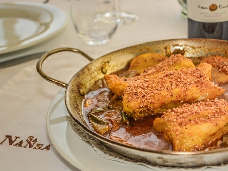 Borrida de ratjada en el restaurante